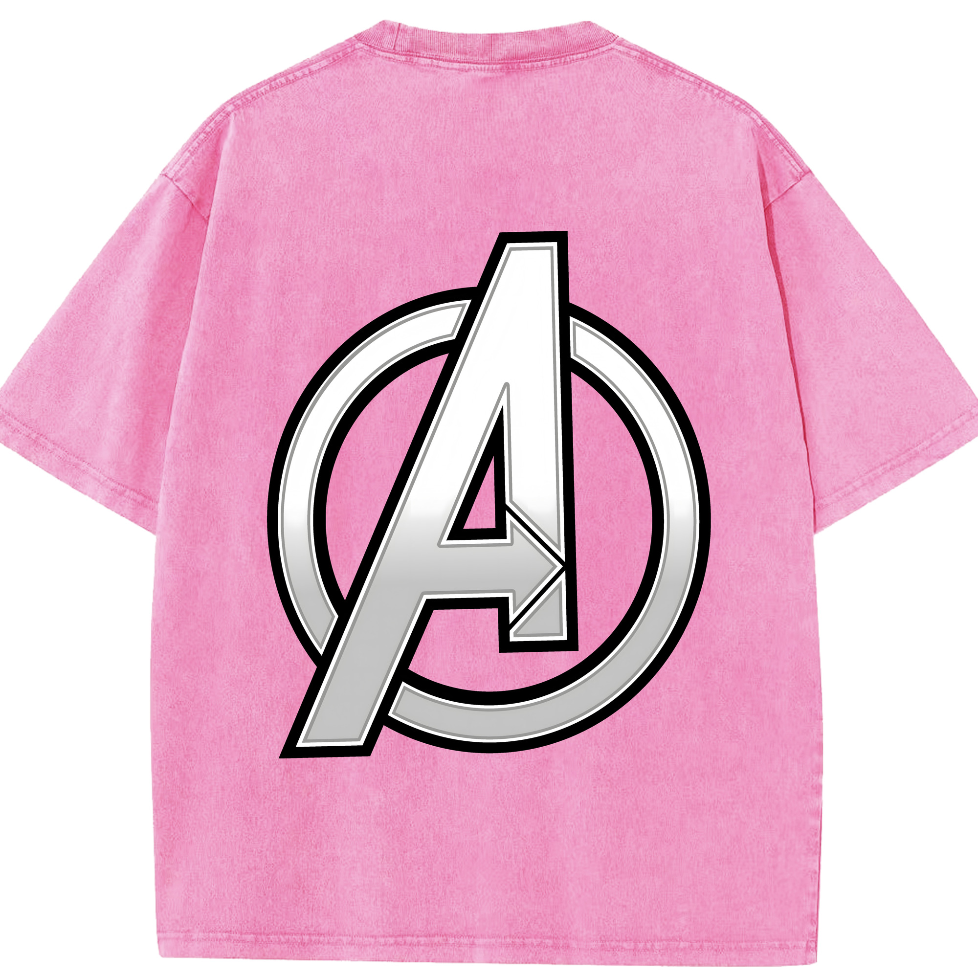 （画像用） アベンジャーズ The Avengers 綿100% ヴィンテージ風 半袖Tシャツ（背面プリント）